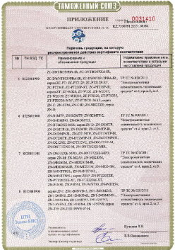 24.03.2019 Холмск - ЗАО Хиквижн. Приложение к сертификату Взрывазащитные видиокамеры. ТР ТС 020/2011